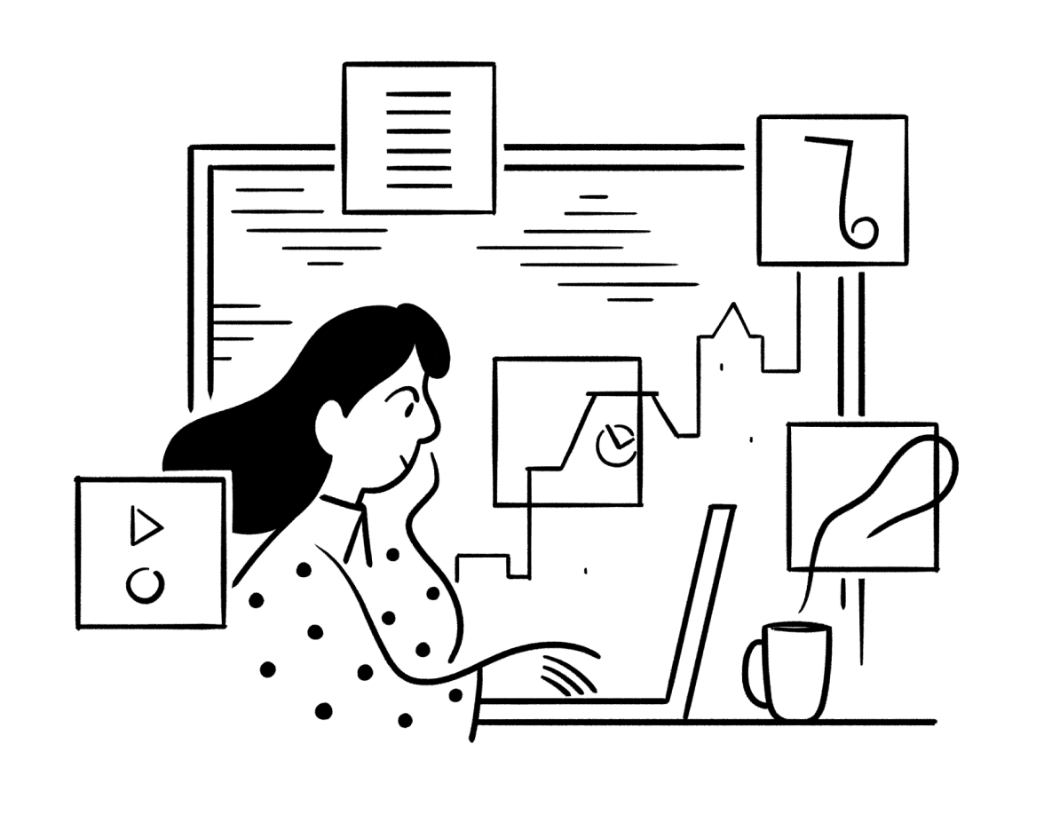 Team member working in Notion’s all-in-one workspace—combining docs, tasks, and knowledge